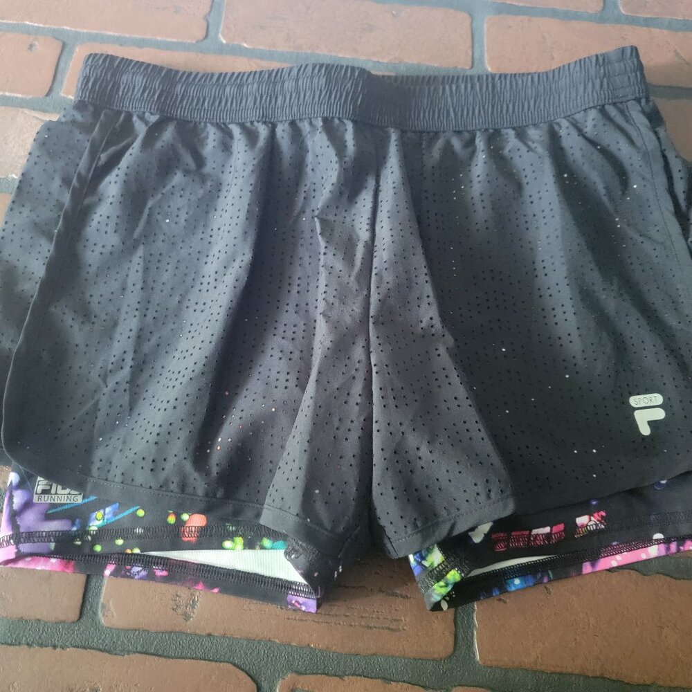 Fila Sport RUNNING Shorts Performance Diamond Run Short w/ Binding & Under